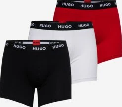 Hugo Underbukser Boksershorts Mænd Blodrød / Sort / Hvid