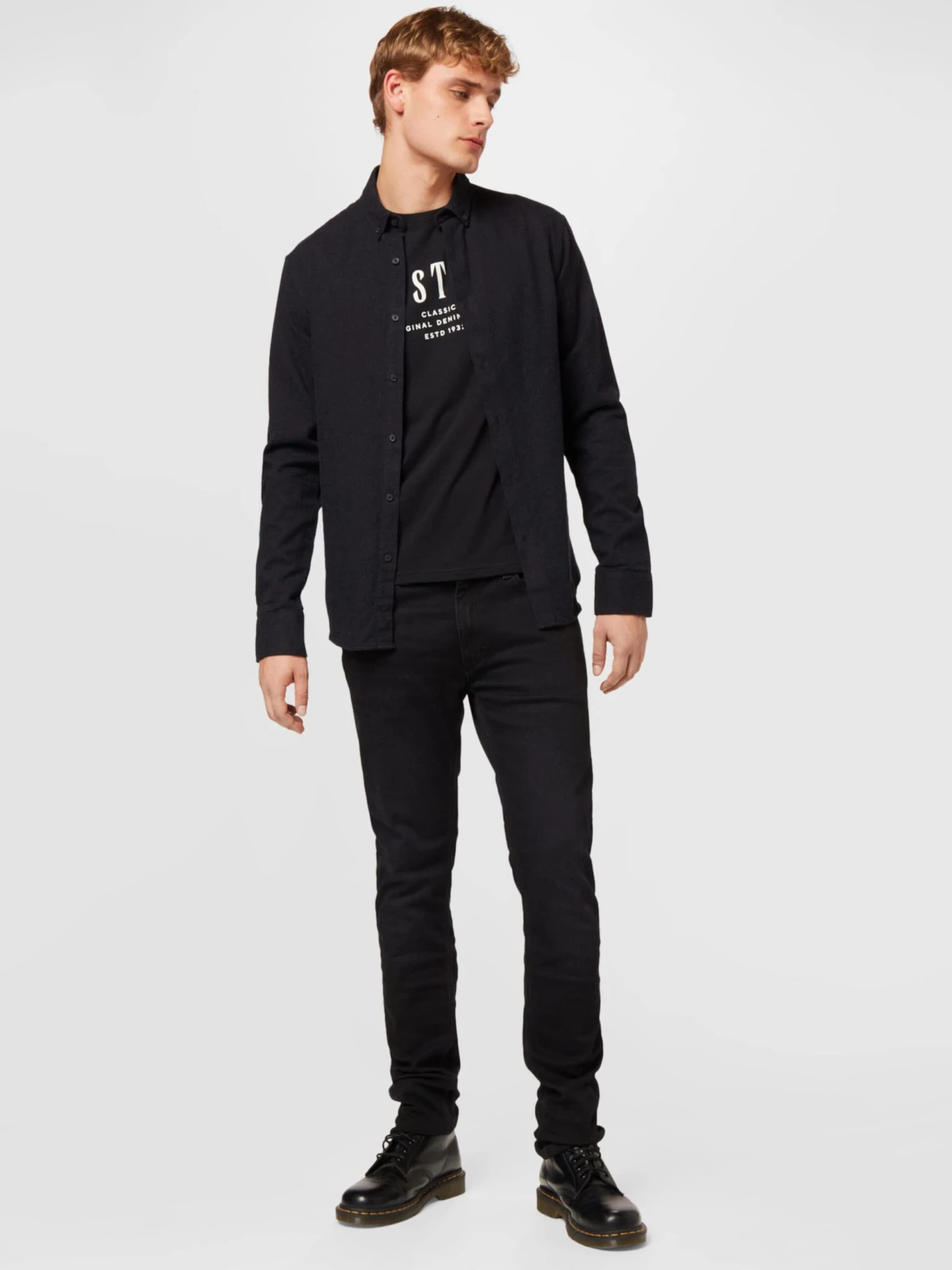 Slim Fit Slimfit Jeans HUGO 734 Mænd Sort - Billede 5