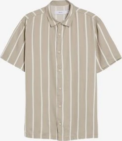 BERSHKA Casual Skjorter Regular Fit Skjorte Mænd Beige