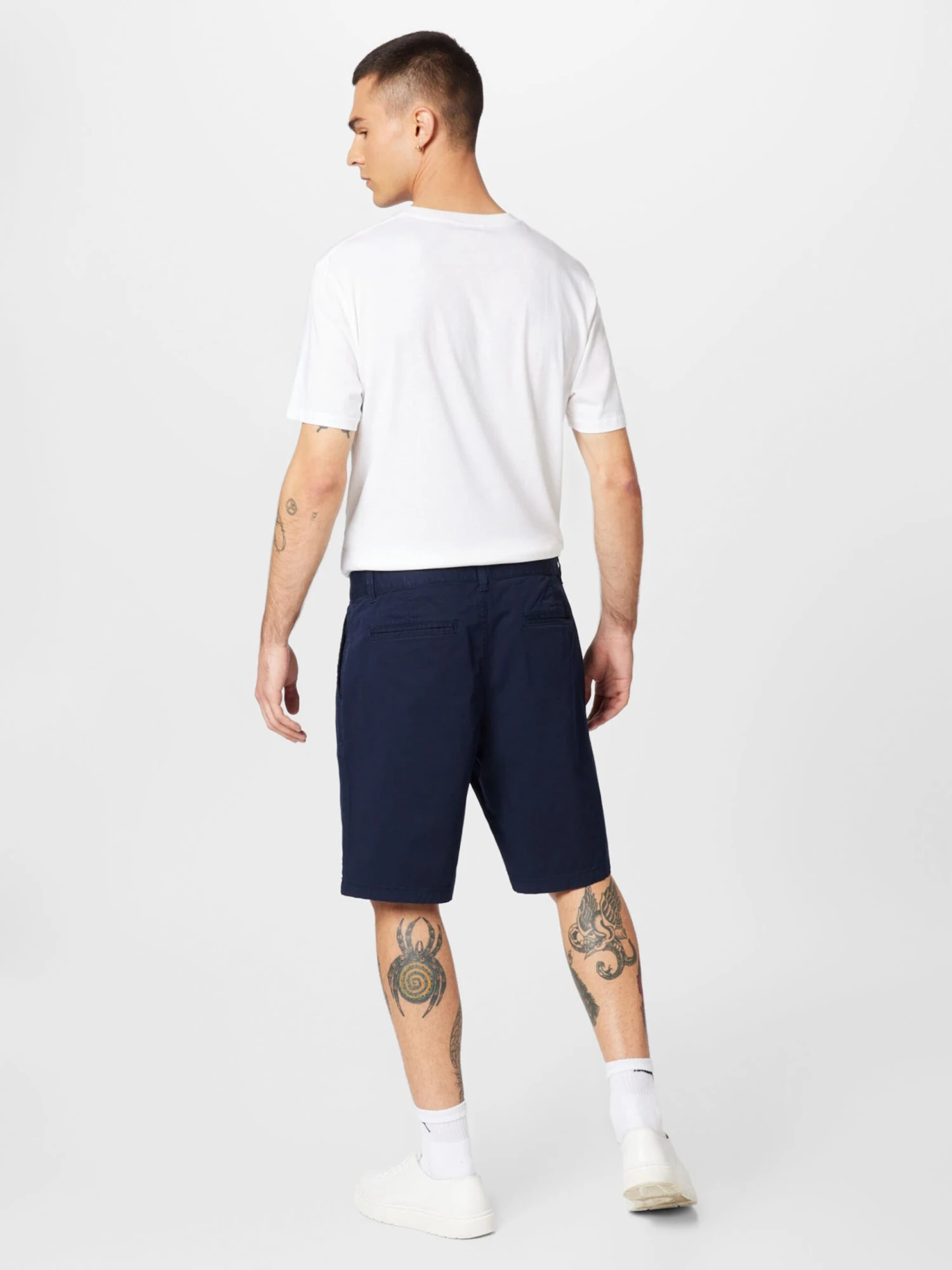 United Colors Of Benetton Chinoshorts Loosefit Lærredsbukser Mænd Mørkeblå - Billede 4