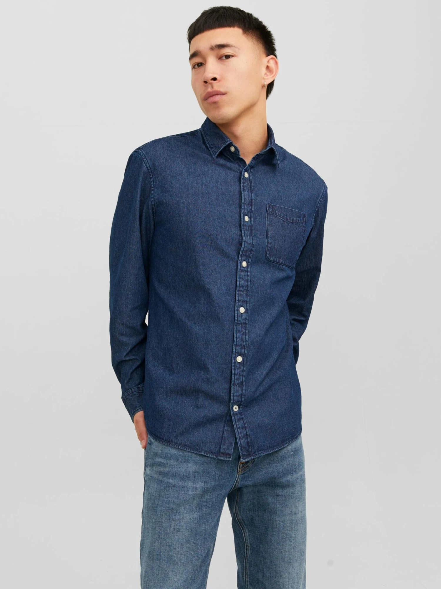 Jack & Jones Denimskjorter Regular Fit Skjorte Texas Mænd Blå - Billede 2