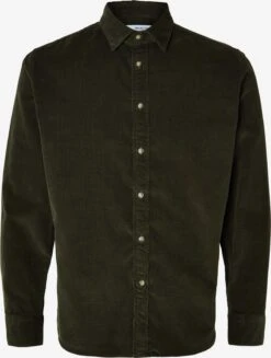Selected Homme Casual Skjorter Regular Fit Skjorte Regowen Mænd Gran