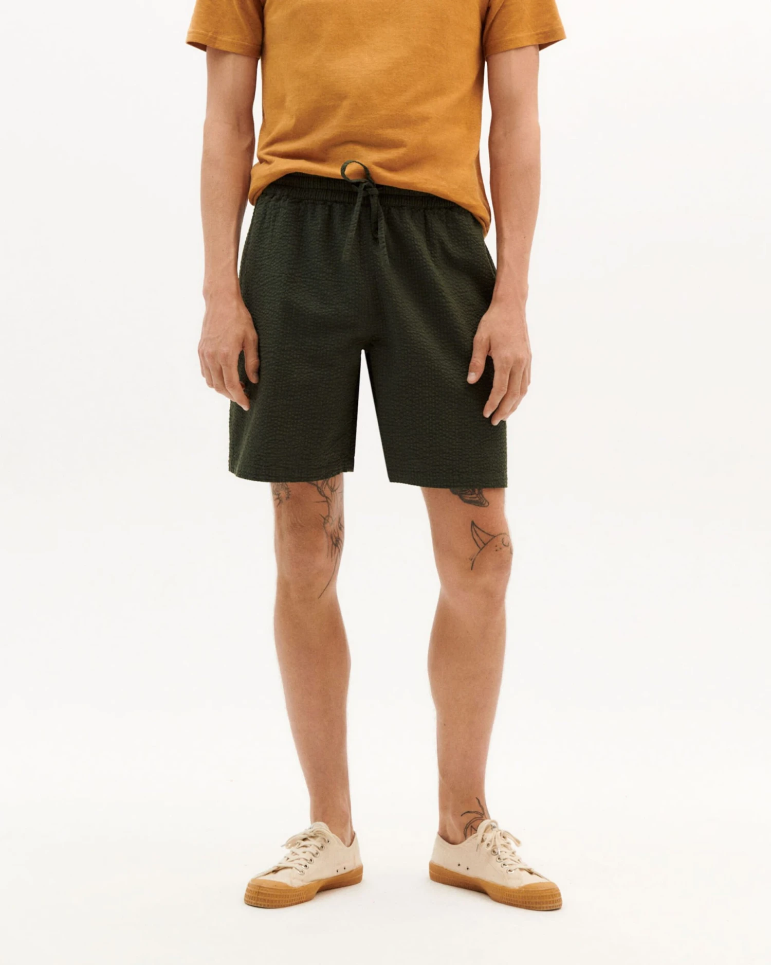 Thinking Mu Shorts Regular Bukser Henry Mænd Mørkegrøn - Billede 2