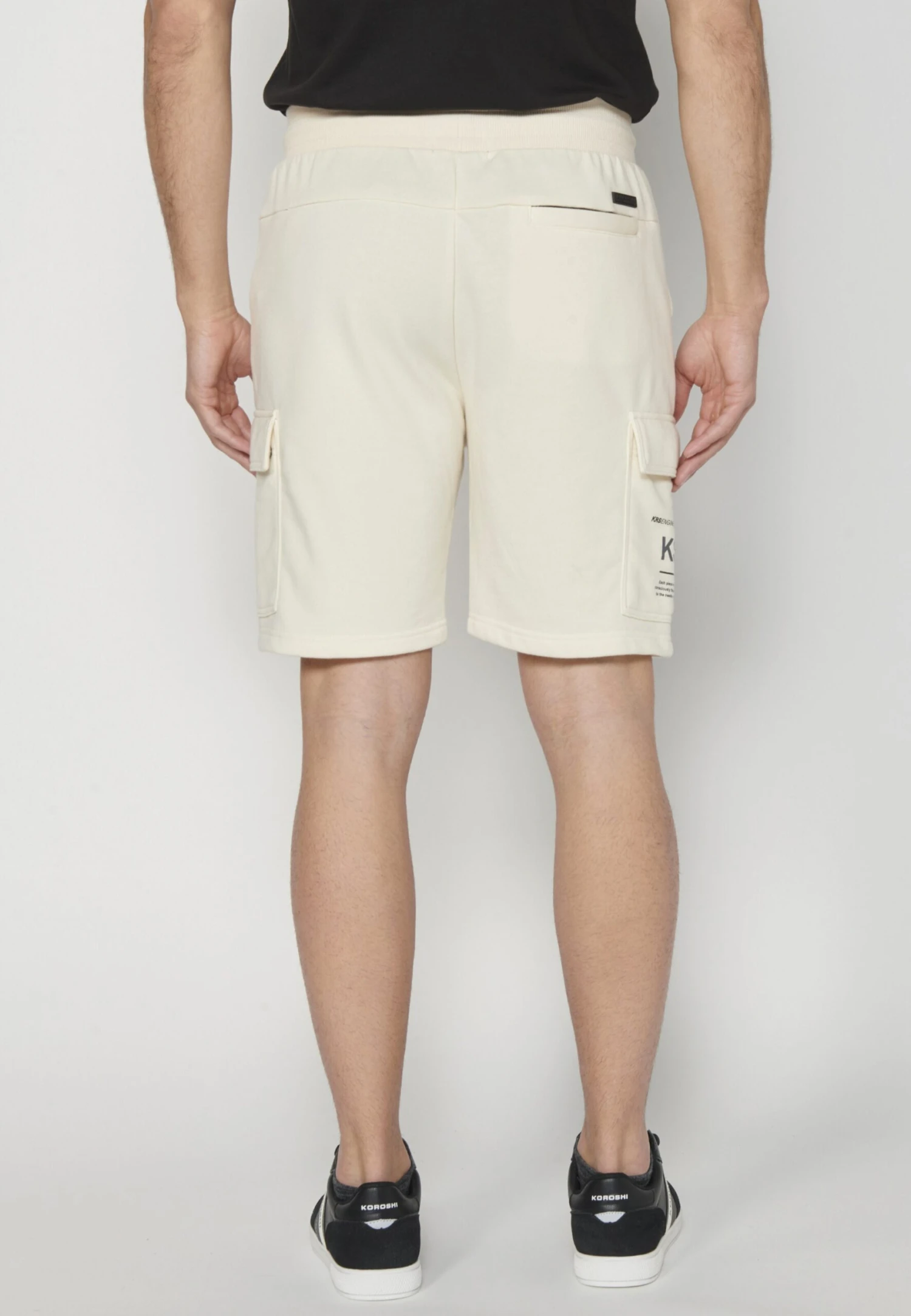 Koroshi Træningsshorts Regular Bukser Mænd Uldhvid - Billede 4
