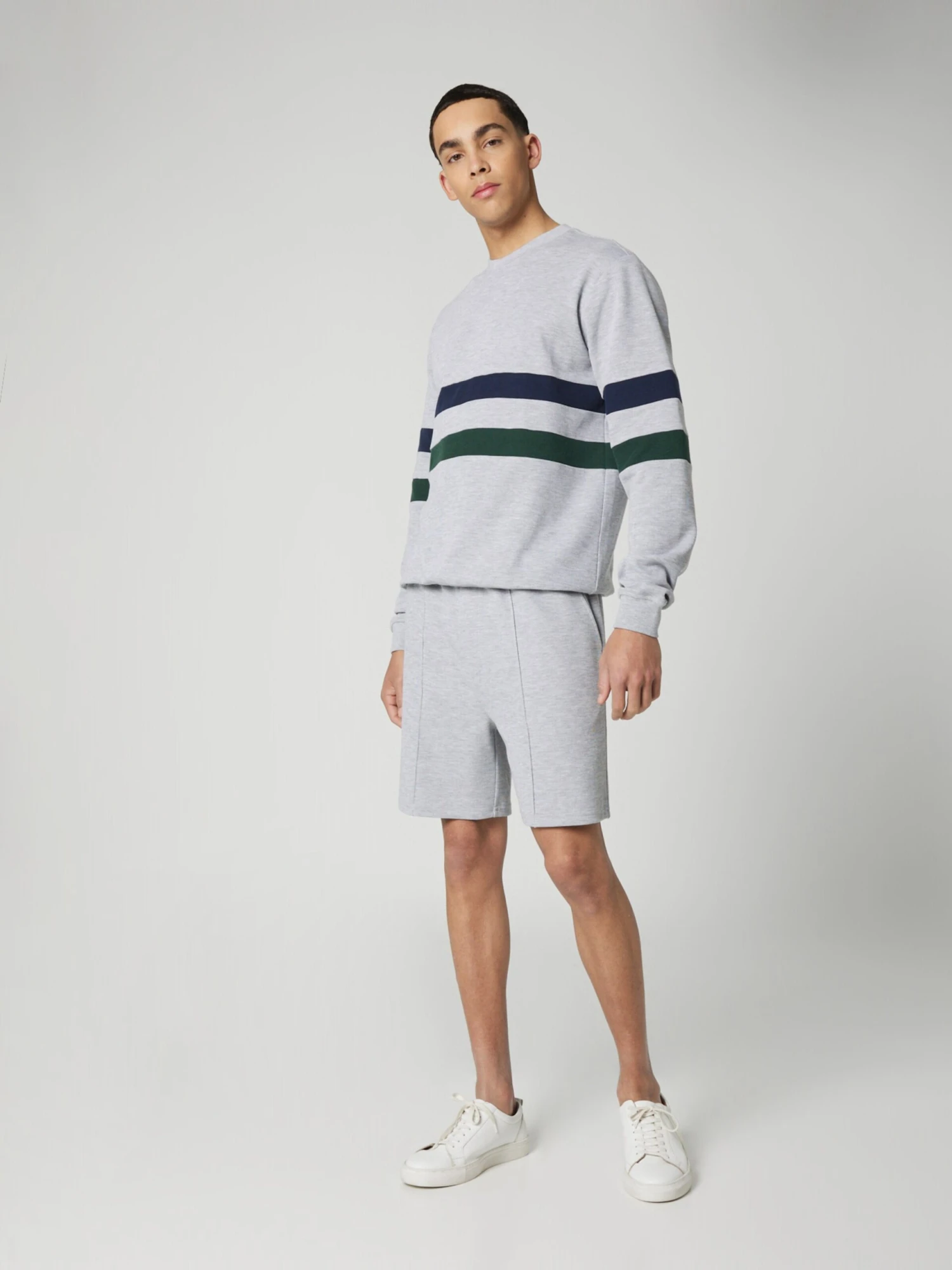 Træningsshorts Loosefit Bukser Nino Mænd Grå-meleret - Billede 5