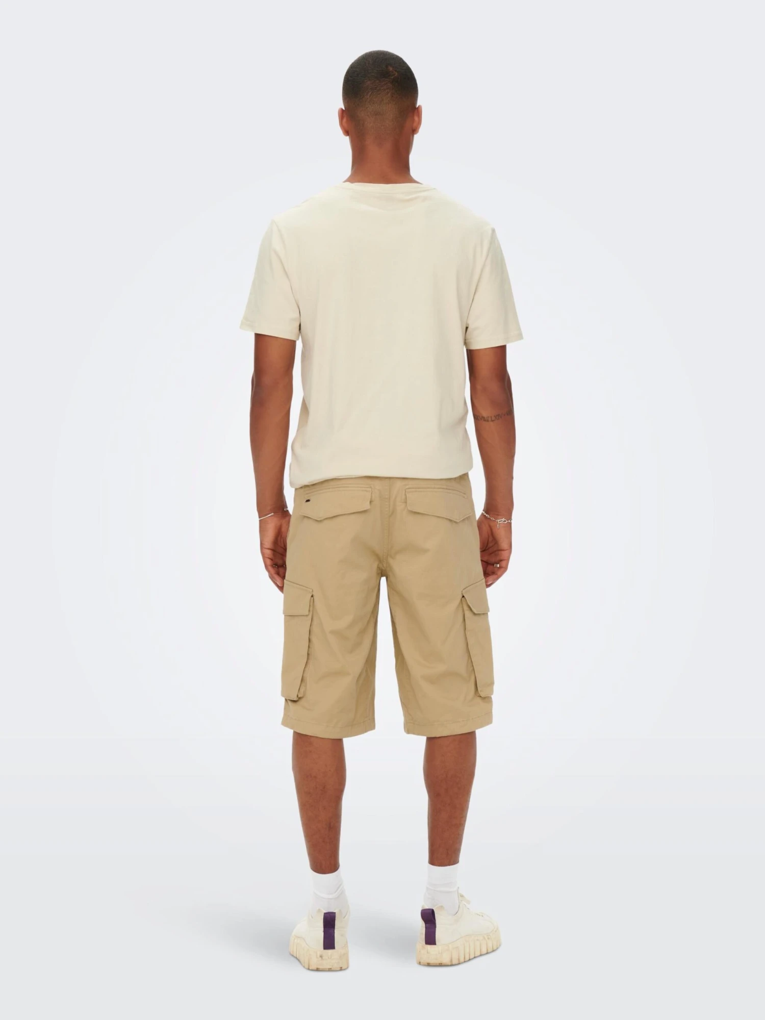Only & Sons Cargoshorts Regular Cargobukser Kim Mænd Mørkebeige - Billede 5