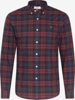 Farah Ternede Skjorter Regular Fit Skjorte BREWER Mænd Rød