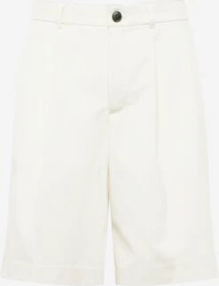 WEEKDAY Chinoshorts Loosefit Bukser Med Lægfolder Uno Mænd Beige