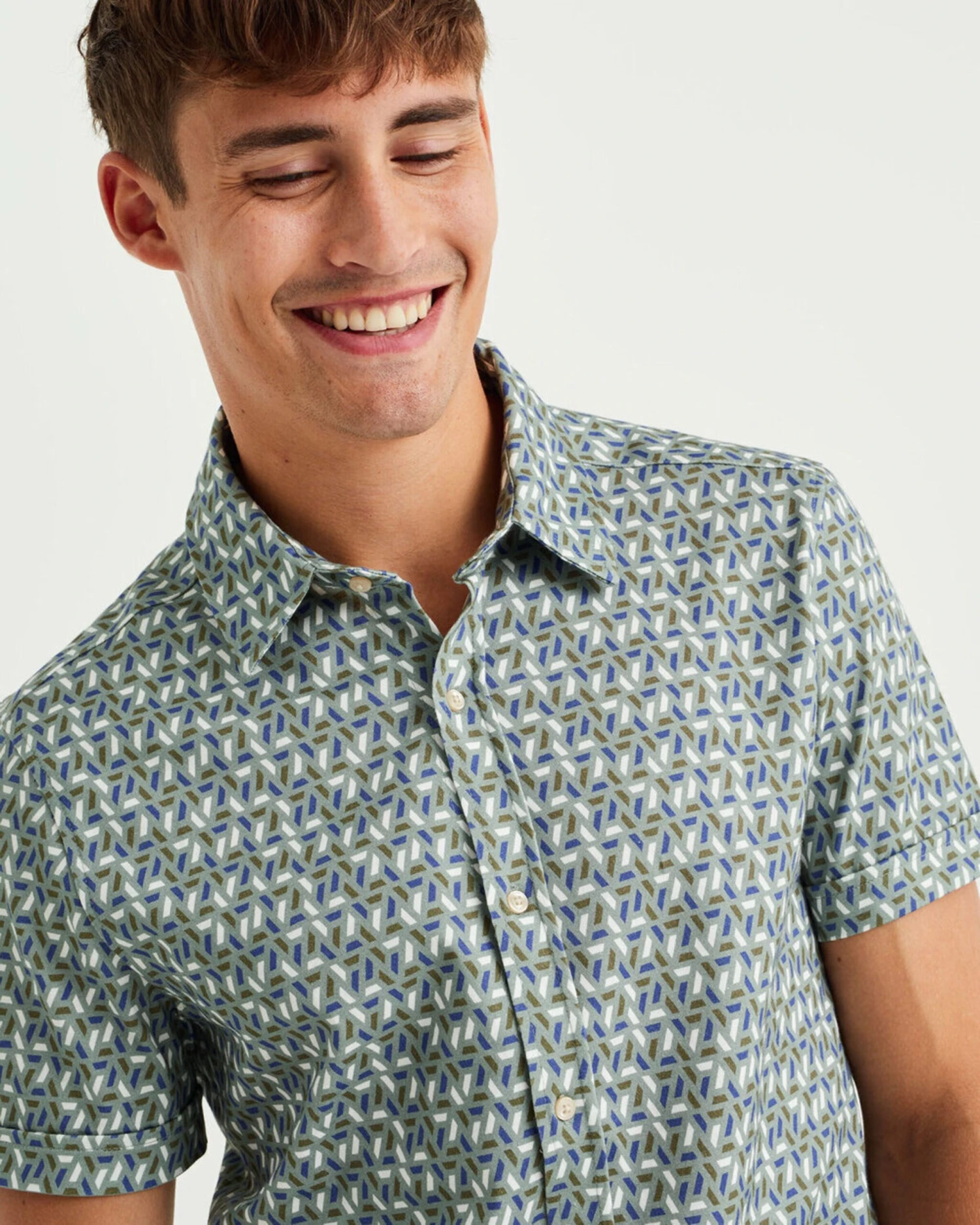 WE FASHION Casual Skjorter Slim Fit Skjorte Mænd Lysegrøn - Billede 3