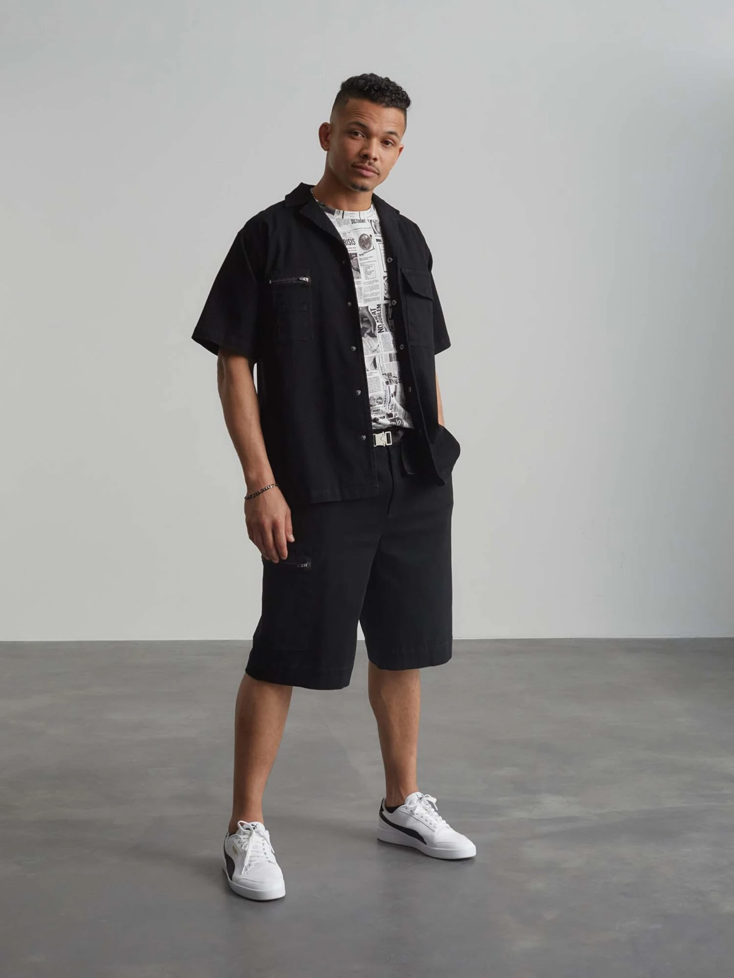 Casual Skjorter Regular Fit Skjorte Samir Mænd Sort - Billede 5