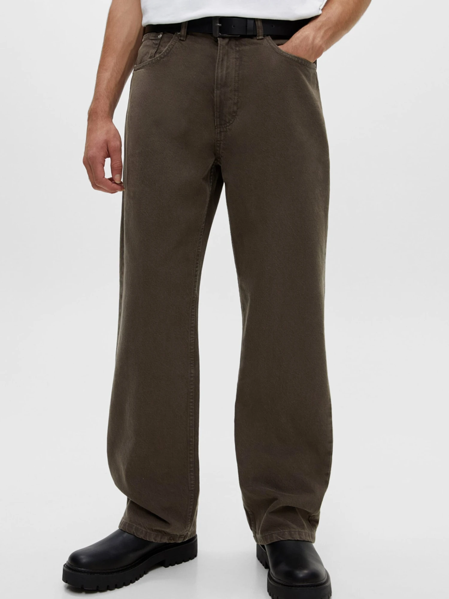 PULL & BEAR Loose Fit Loosefit Jeans Mænd Brun - Billede 4