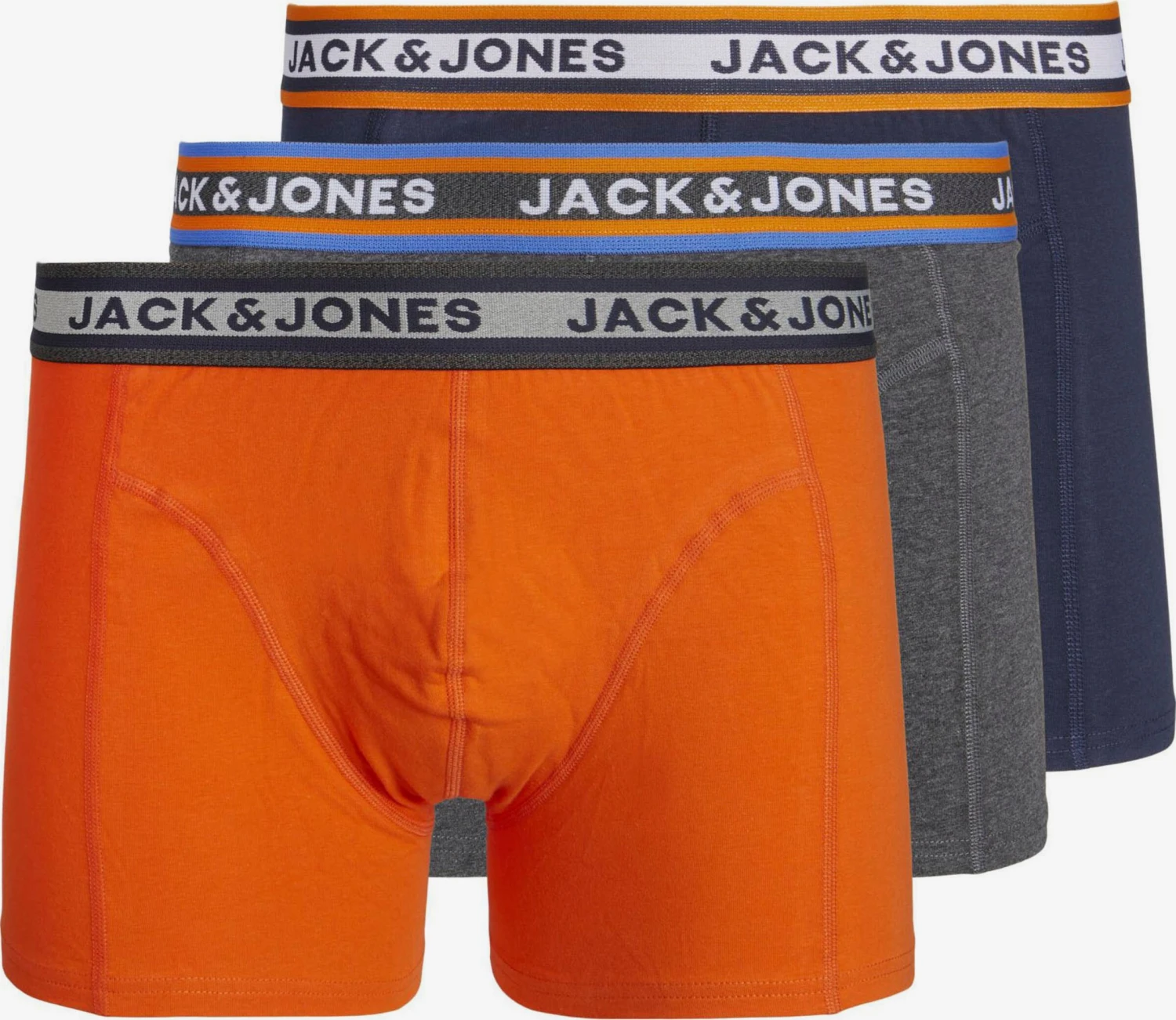 Jack & Jones Boxershorts Boksershorts MYLE Mænd Navy / Grå / Orange