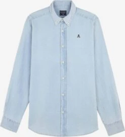 Scalpers Casual Skjorter Regular Fit Skjorte Mænd Lyseblå / Mørkeblå