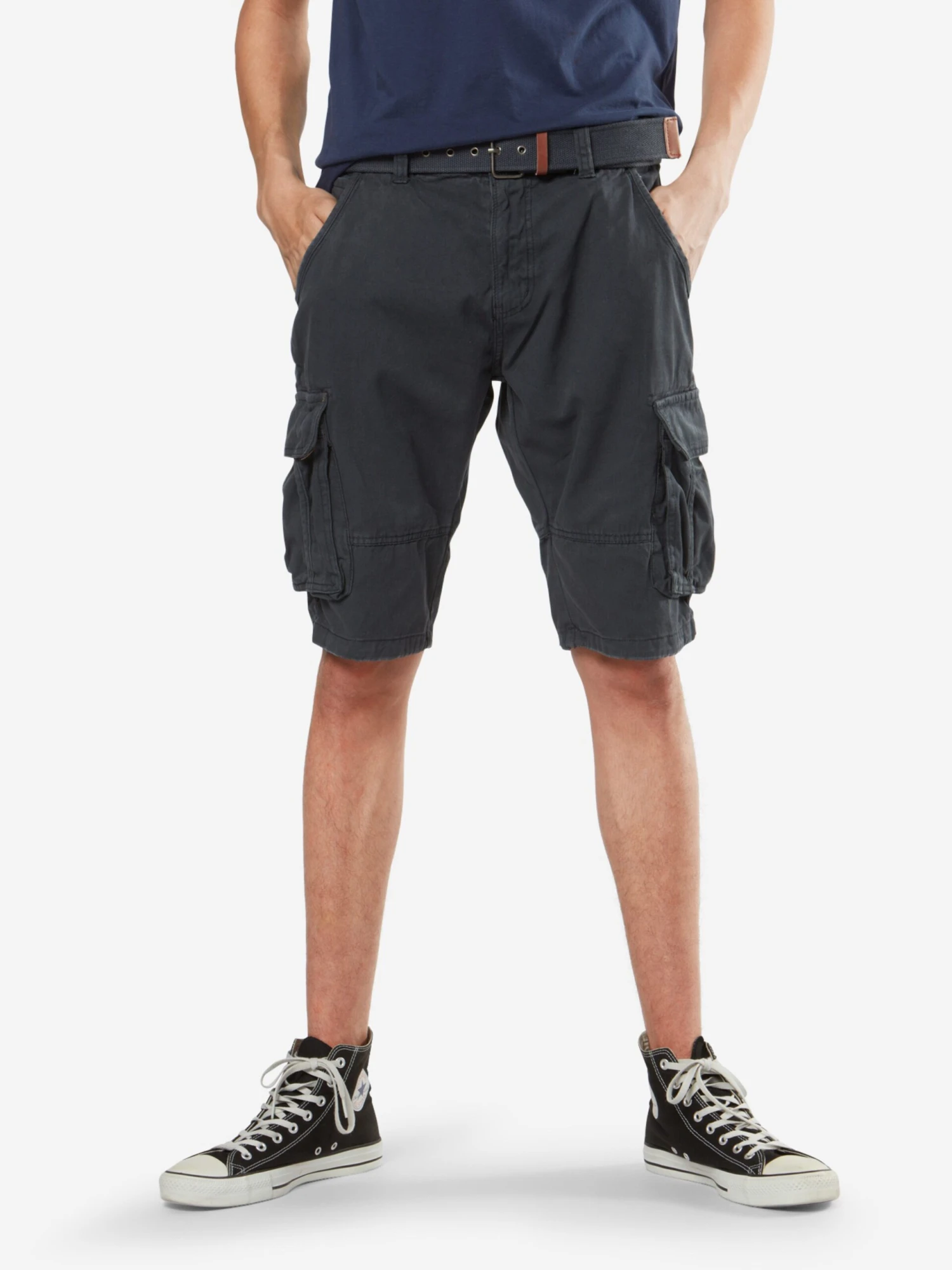 Indicode Jeans Cargoshorts Regular Cargobukser Monroe Mænd Navy - Billede 3