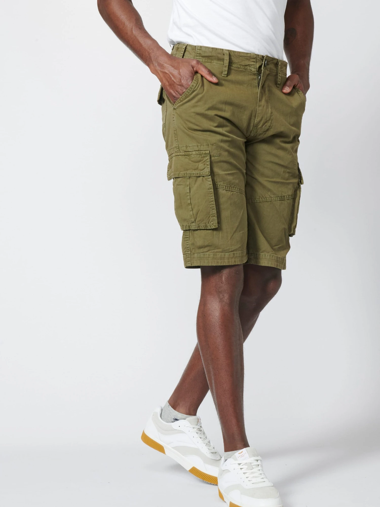 Koroshi Cargoshorts Regular Cargojeans Mænd Oliven - Billede 5
