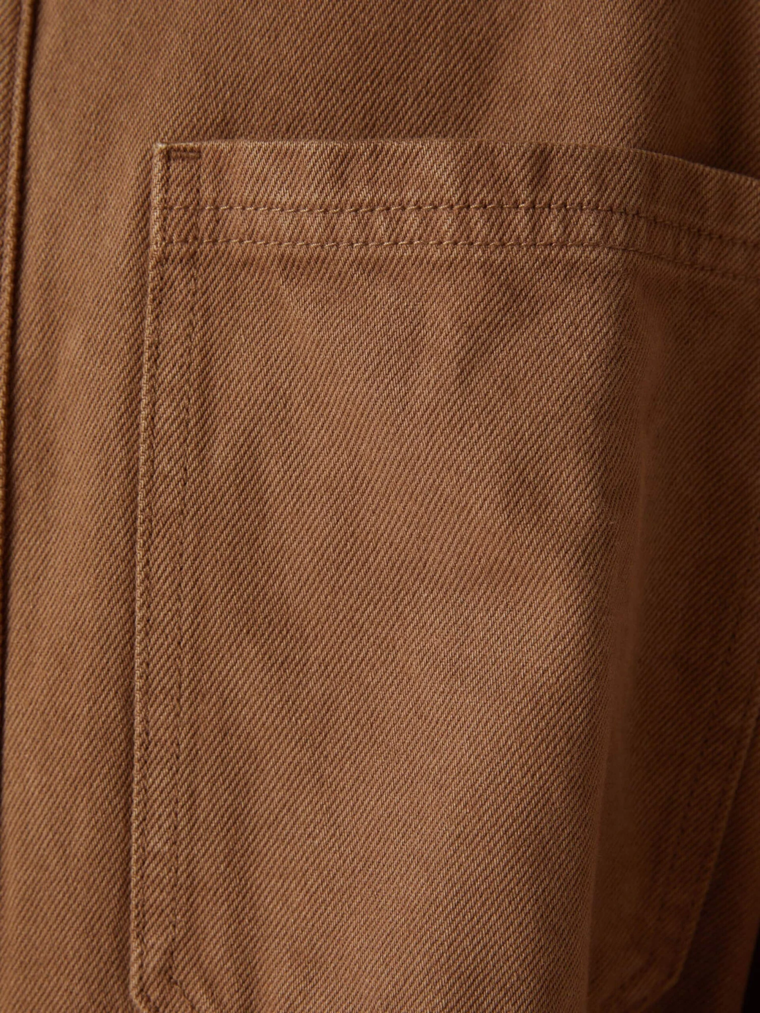 BERSHKA Denimskjorter Regular Fit Skjorte Mænd Brun - Billede 3