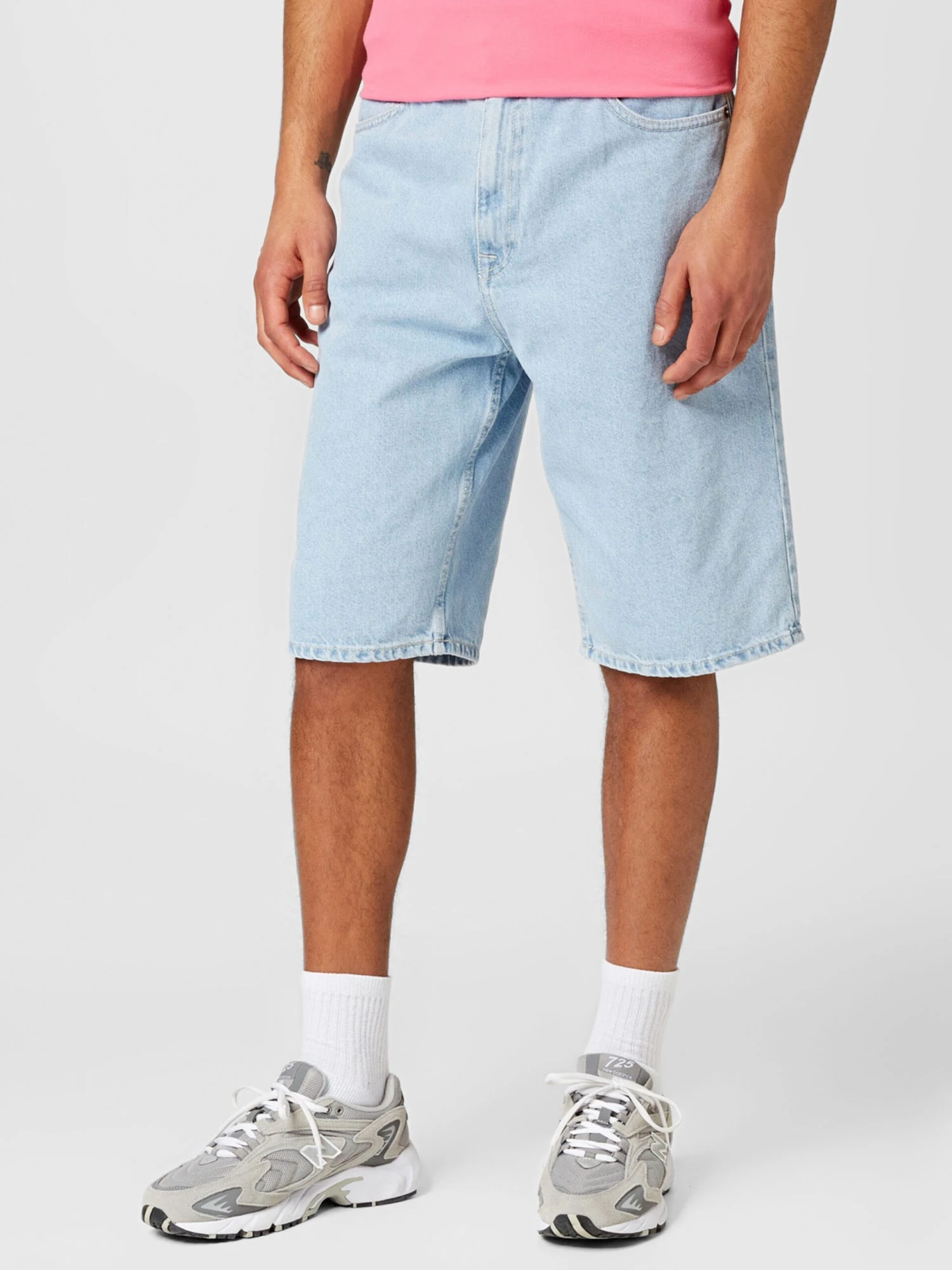 Dr. Denim Denimshorts Tapered Jeans Omar Mænd Lyseblå - Billede 3