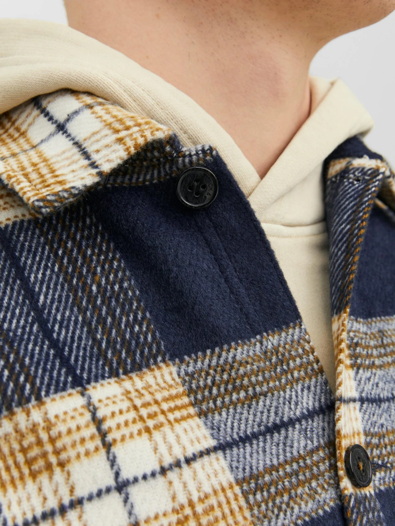 Jack & Jones Ternede Skjorter Comfort Fit Skjorte Zac Mænd Mørkeblå - Billede 5