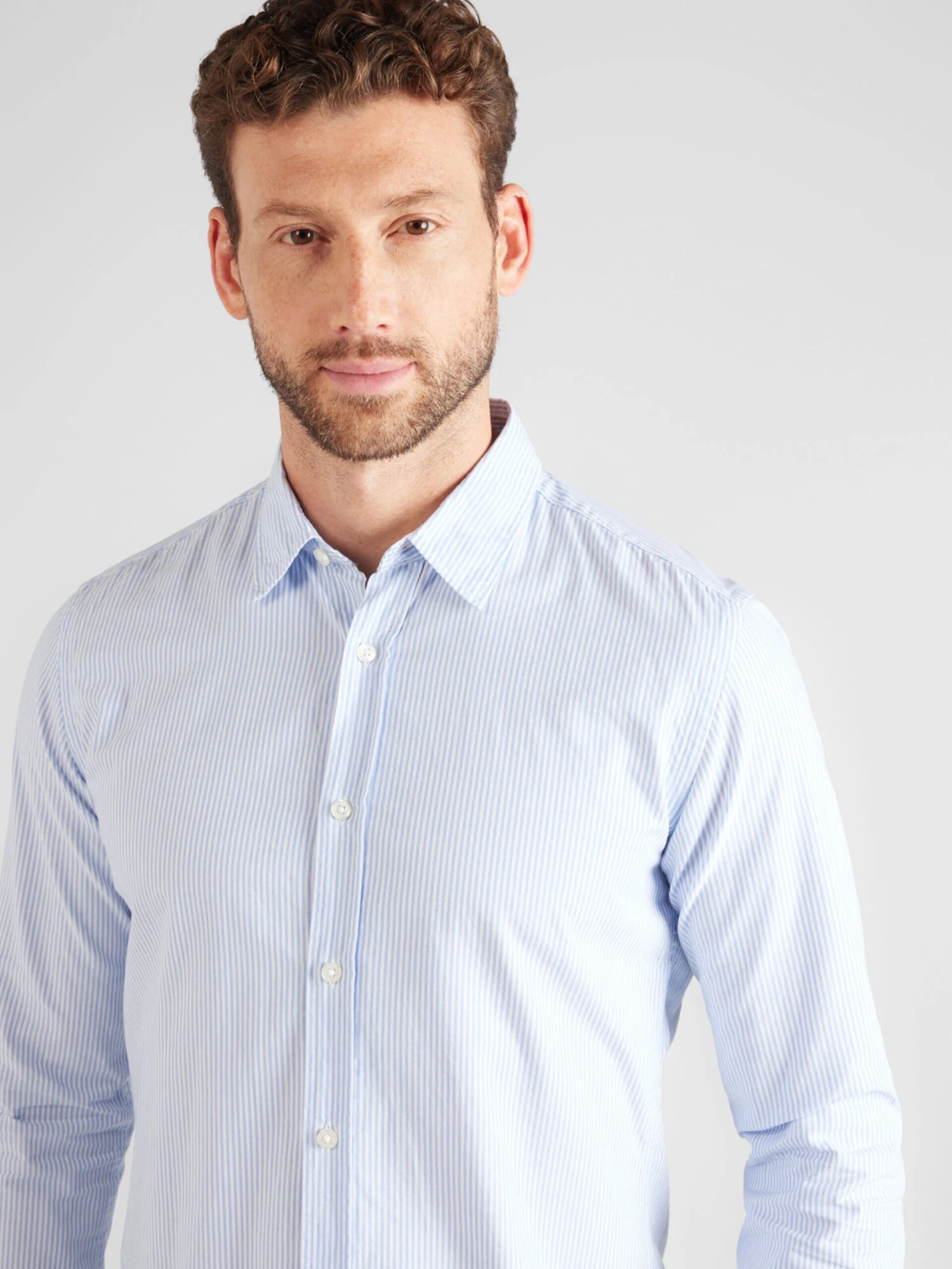 Casual Skjorter Regular Fit Skjorte ROAN Mænd Lyseblå - Billede 2