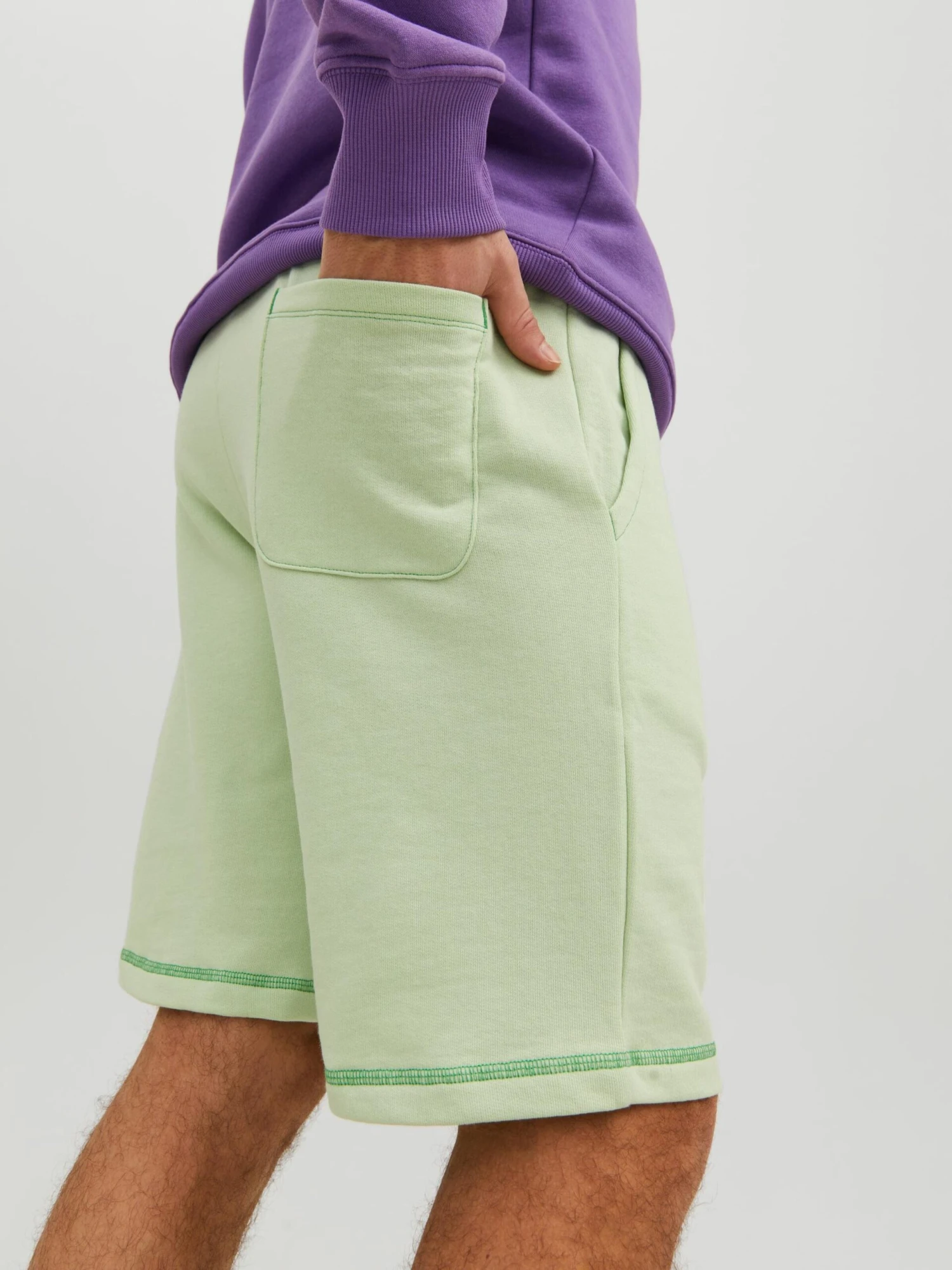 Jack & Jones Træningsshorts Loosefit Bukser Mænd Pastelgrøn - Billede 8