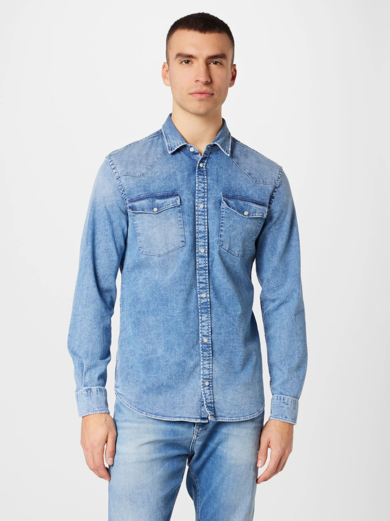 Dondup Denimskjorter Regular Fit Skjorte CAMICIA Mænd Blå - Billede 3
