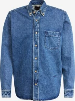 BOSS ORANGE Denimskjorter Regular Fit Skjorte Lambey Mænd Blå