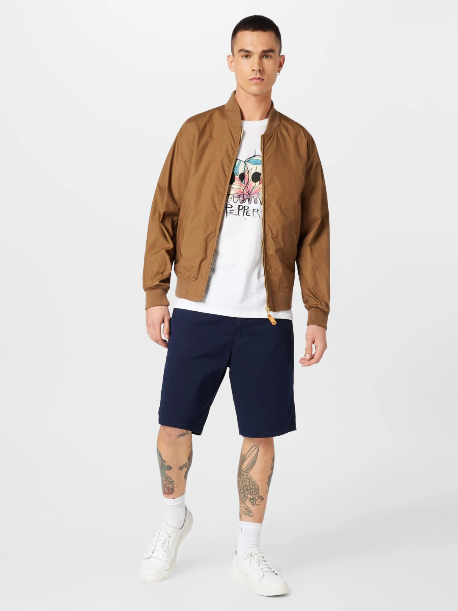 United Colors Of Benetton Chinoshorts Loosefit Lærredsbukser Mænd Mørkeblå - Billede 5