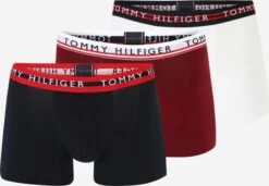 Boxershorts Boksershorts Mænd Natblå / Mørkerød / Hvid