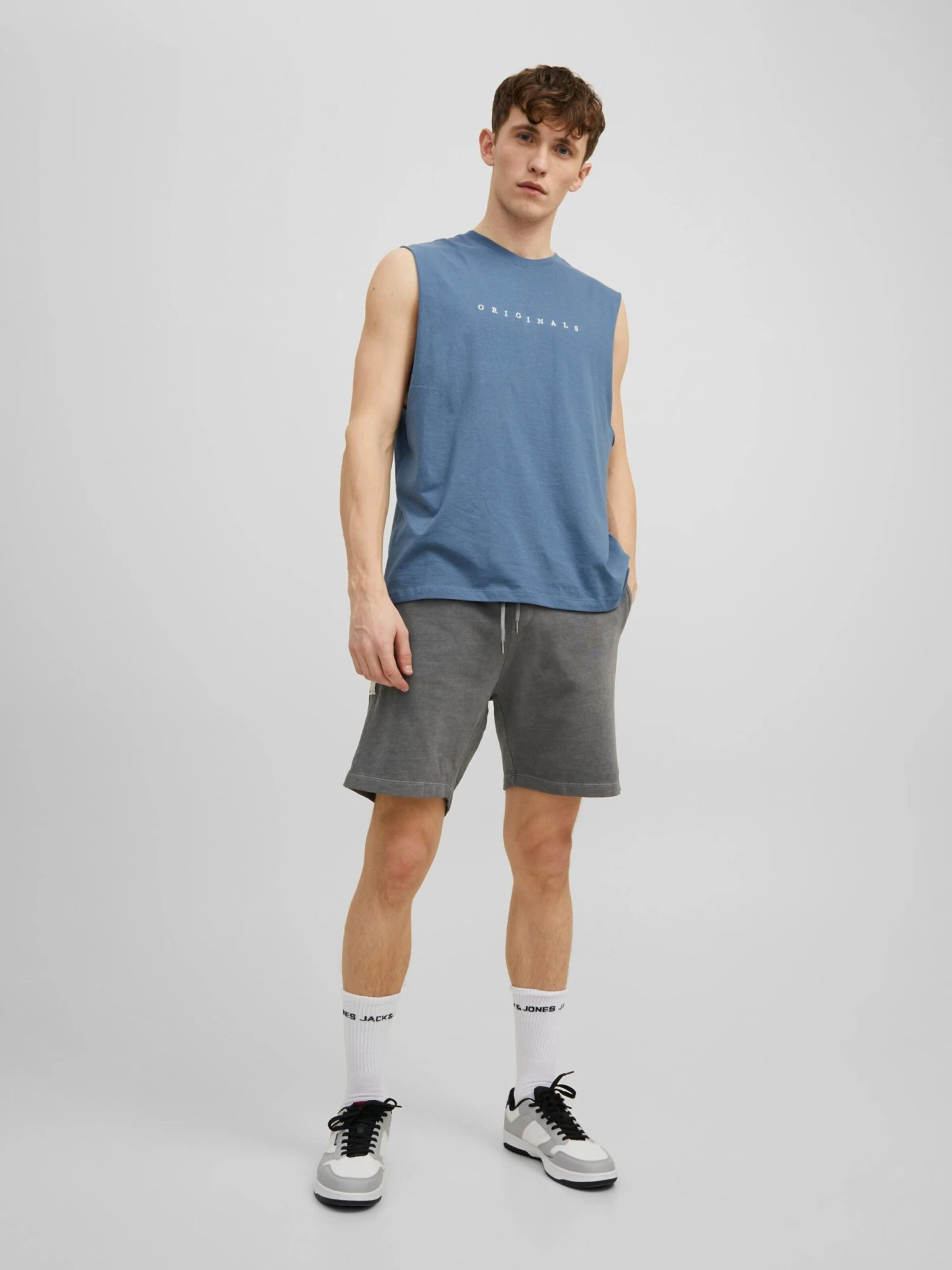 Jack & Jones Træningsshorts Loosefit Bukser Rush Mænd Mørkegrå - Billede 4