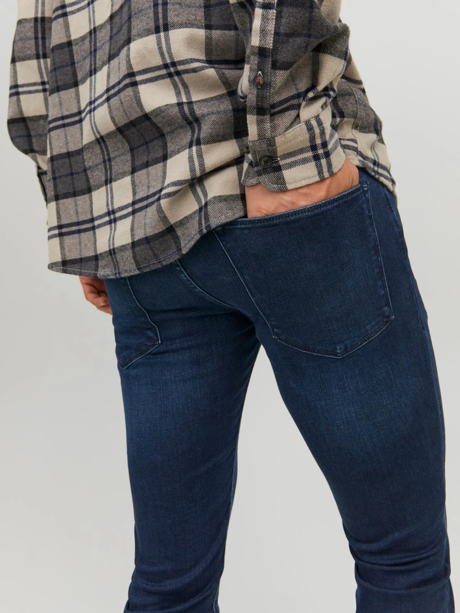 Jack & Jones Skinny Fit Skinny Jeans LIAM EVAN Mænd Mørkeblå - Billede 8